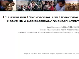 Planning for Psychosocial and Behavioral Health in a Radiol