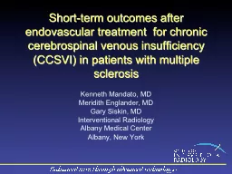 Short-term outcomes after  endovascular treatment  for chro