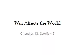 War Affects the World