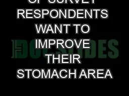 OF SURVEY RESPONDENTS WANT TO IMPROVE THEIR STOMACH AREA