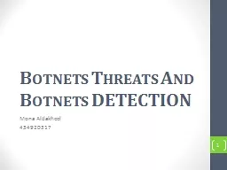 Botnets Threats And Botnets