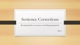Sentence Corrections