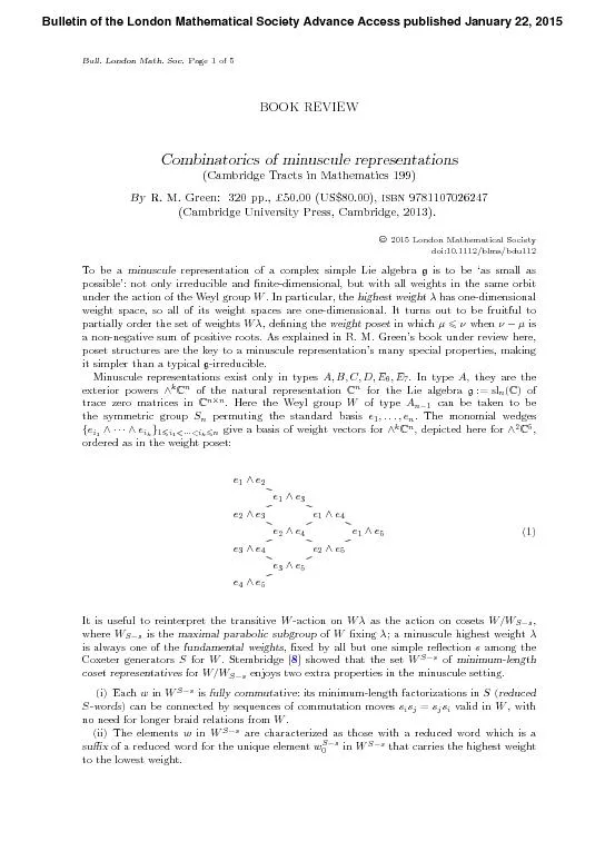 BOOKREVIEWPage5of5R.P.StanleyEnumerativecombinatorics,vol.1,2ndedn,Cam