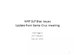 WRF SLP Bias Issues