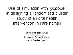Use of simulation with
