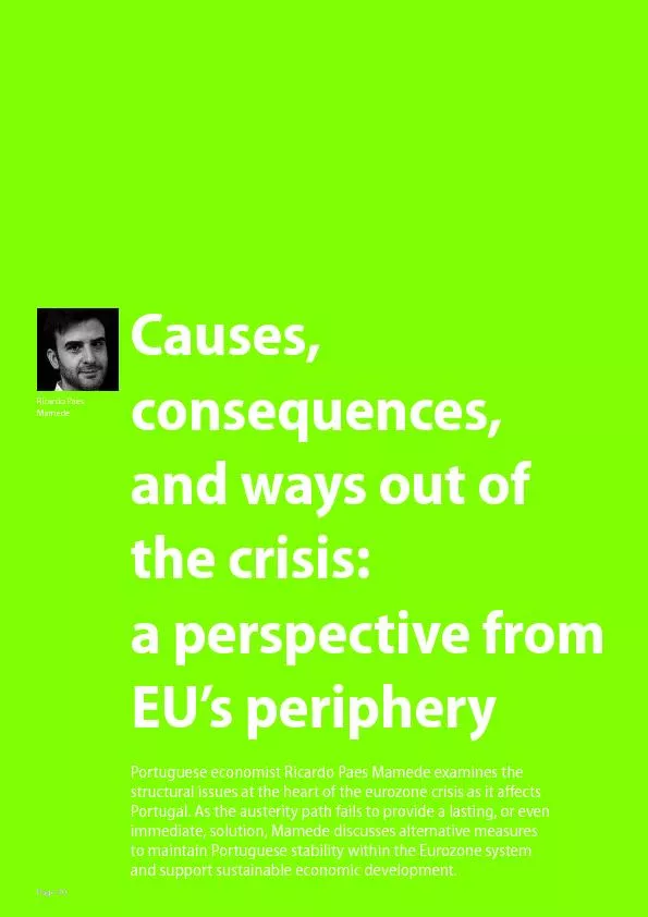 Causes, consequences, and ways out of the crisis: a perspective from E