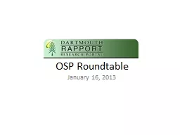 OSP Roundtable