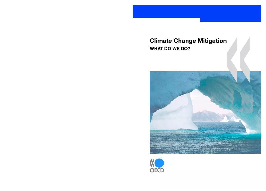 Climate Change Mitigation WHAT DO WE DO?