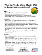 What Can You Do With a BEACH BALL to Support Learning at Home MATH Find the diameter and