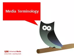Media Terminology