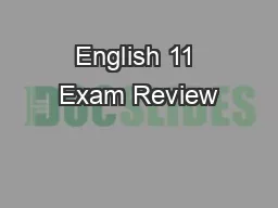 English 11 Exam Review