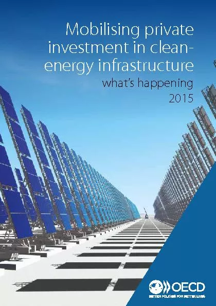 Mobilising private investment in clean- energy infrastructurewhat’