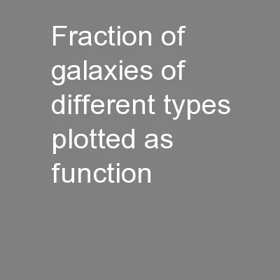 Fraction of galaxies of different types plotted as function