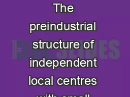 periphery core regional subcentres The preindustrial structure of independent local centres