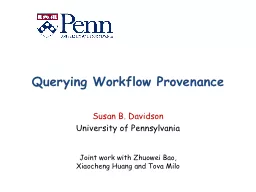 Querying Workflow Provenance