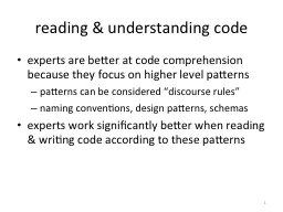 reading & understanding code
