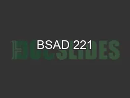BSAD 221