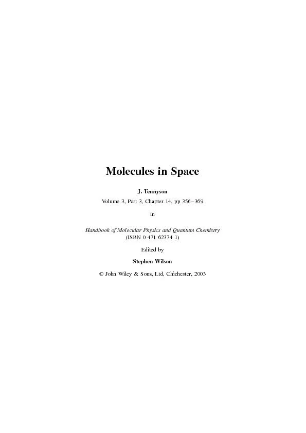 MoleculesinSpaceJ.TennysonVolume3,Part3,Chapter14,pp356
