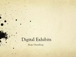 Digital Exhibits