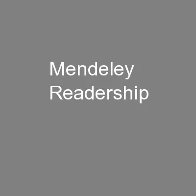 Mendeley Readership