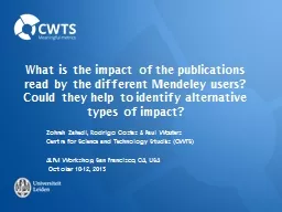 What is the impact of the publications read by the differen