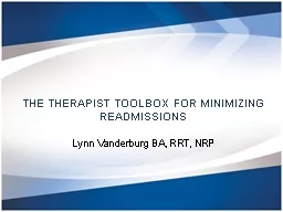 THE THERAPIST TOOLBOX FOR MINIMIZING READMISSIONS
