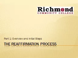 THE REAFFIRMATION PROCESS