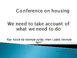 Conference on housing