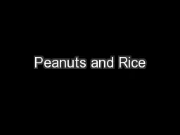 Peanuts and Rice