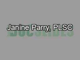 Janine Parry, PLSC