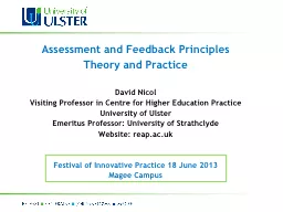 Assessment and Feedback Principles