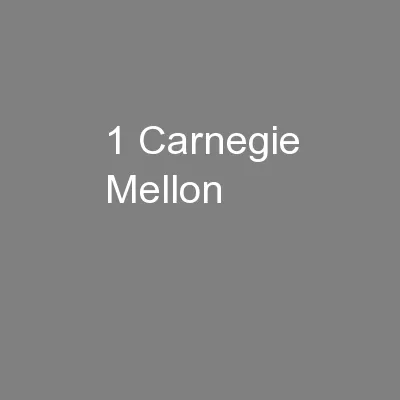 1 Carnegie Mellon