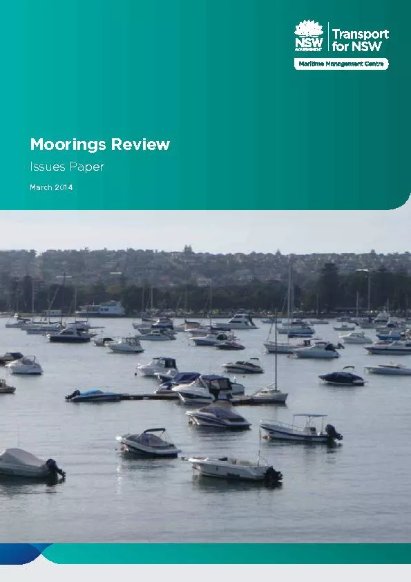 Moorings Review Issues PaperMarch 2014