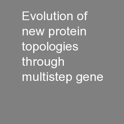 Evolution of new protein topologies through multistep gene
