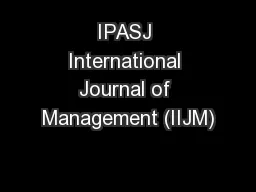 IPASJ International Journal of Management (IIJM)