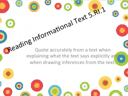 Reading Informational Text 5.RI.1
