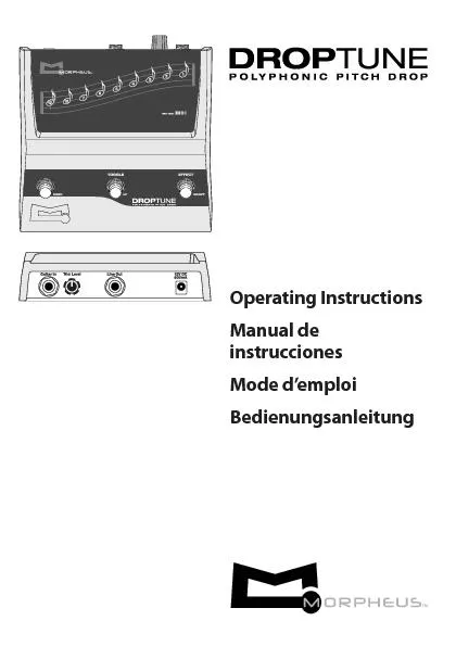 Operating InstructionsManual de  instruccionesMode d