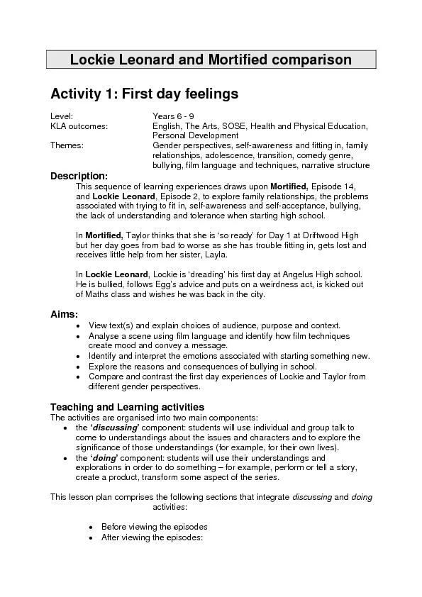 LL/M Worksheet 10: First day feelings: Page 2