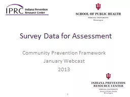 Survey Data for Assessment
