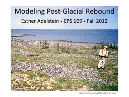 Modeling Post-Glacial Rebound
