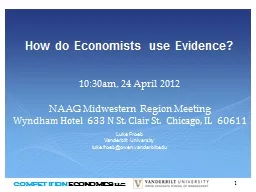 How do Economists use Evidence?
