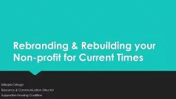 Rebranding & Rebuilding your Non-profit for Current Tim