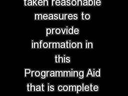 Datalogic has taken reasonable measures to provide information in this Programming Aid