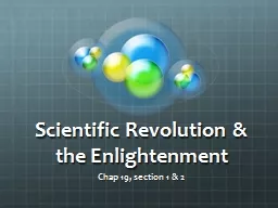 Scientific Revolution & the Enlightenment