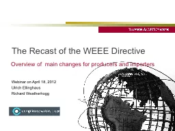 The Recast of the WEEE Directive