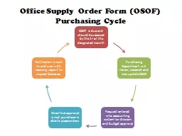 Office Supply Order Form (OSOF)