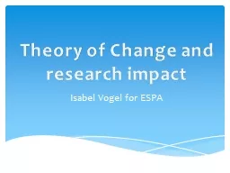 Theory of Change and research impact