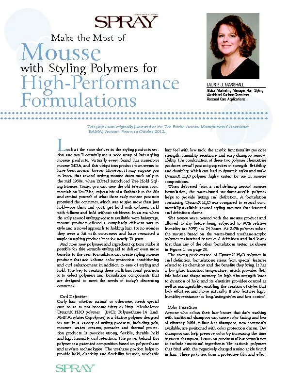 with Styling Polymers forHigh-Performance FormulationsMake the Most of