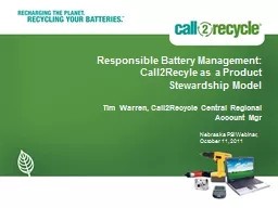 Responsible Battery Management: Call2Recyle as a Product St