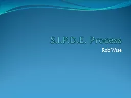 S.I.P.D.E. Process
